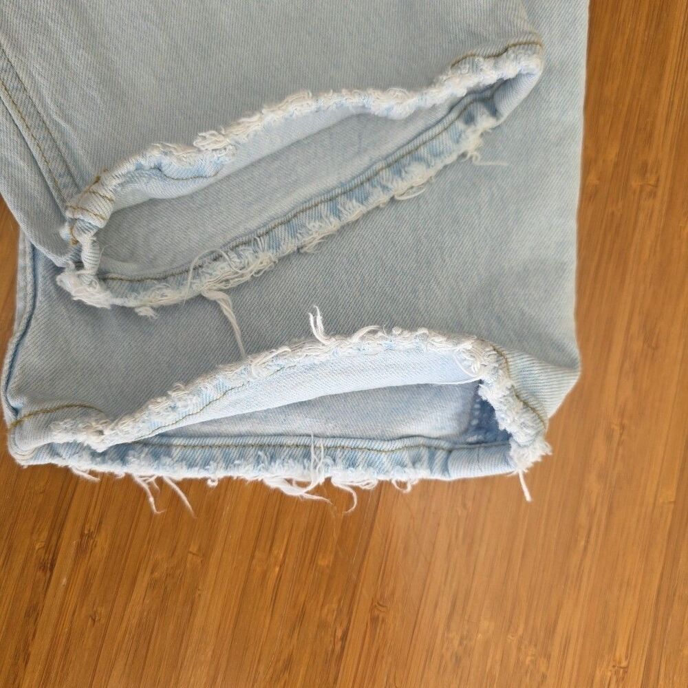 Abercrombie & Fitch Jeans '90s Straight High Rise 10 Wide Baggy Distressed Y2K - Picture 8 of 12